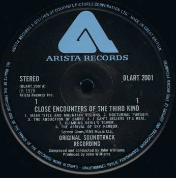 LP John Williams: Close Encounters Of The Third Kind (Original Motion Picture Soundtrack)