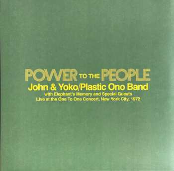 LP The Plastic Ono Band: Power To The People (Live At The One-To-One Concert, New York City, 1972) CLR | LTD
