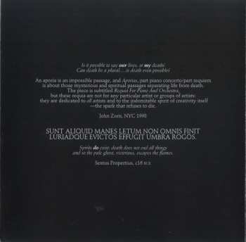 CD John Zorn: Aporias (Requia For Piano And Orchestra)