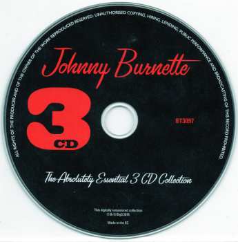 3CD Johnny Burnette: The Absolutely Essential 3 CD Collection
