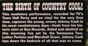 LP Johnny Cash & The Tennessee Two: Live At Town Hall Party 1958