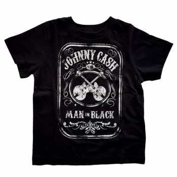 Merch Johnny Cash: Kinder Toddler T-shirt Man In Black 
