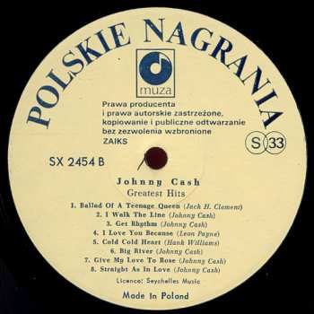 LP Johnny Cash: Greatest Hits