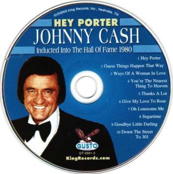 CD Johnny Cash: Hey Porter (Inducted Into The Hall Of Fame 1980)