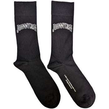 Merch Johnny Cash: Johnny Cash Unisex Ankle Socks: Man In Black Logo (uk Size 7 - 11) 42 - 47