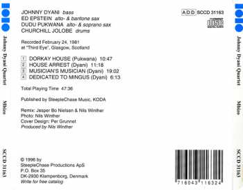 CD Johnny Dyani Quartet: Mbizo