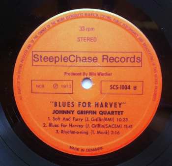 LP Johnny Griffin: Blues For Harvey