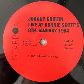 2LP Johnny Griffin: Live At Ronnie Scott's, 8th January 1964