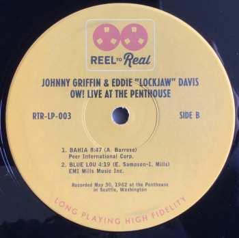 2LP Johnny Griffin: Ow! Live At The Penthouse LTD | NUM