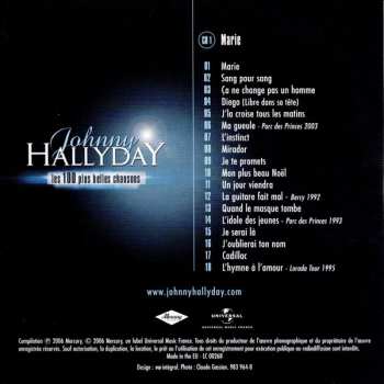 5CD/Doos Johnny Hallyday: L'album De Sa Vie