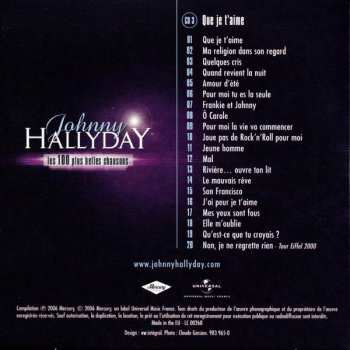 5CD/Doos Johnny Hallyday: L'album De Sa Vie