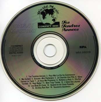 CD Johnny Hallyday: Tes Tendres Annees