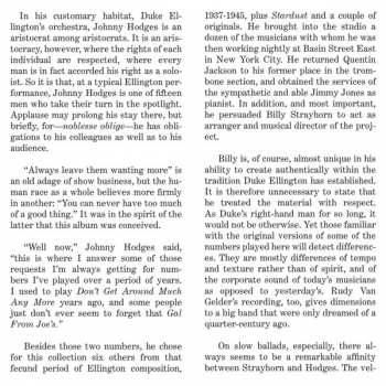 SACD Johnny Hodges: Johnny Hodges With Billy Strayhorn And The Orchestra