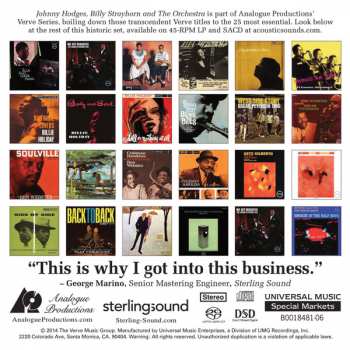 SACD Johnny Hodges: Johnny Hodges With Billy Strayhorn And The Orchestra