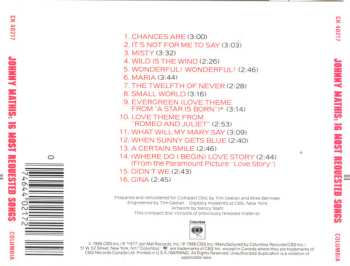CD Johnny Mathis: 16 Most Requested Songs