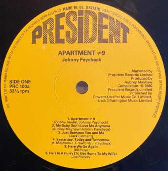 LP Johnny Paycheck: Apartment No. 9