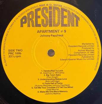 LP Johnny Paycheck: Apartment No. 9