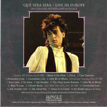3CD/Doos Johnny Thunders: Que Sera, Sera (Resurrected) DLX