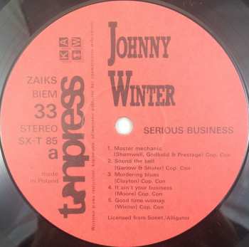 LP Johnny Winter: Serious Business
