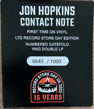 2LP Jon Hopkins: Contact Note LTD | NUM