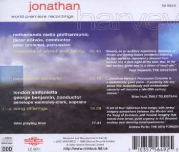 CD Jonathan Harvey: Madonna Of Winter And Spring • Percussion Concerto • Song Offerings