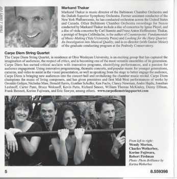 CD Carpe Diem String Quartet: Violin Concerto • String Quartet No. 1, "Pearl German"