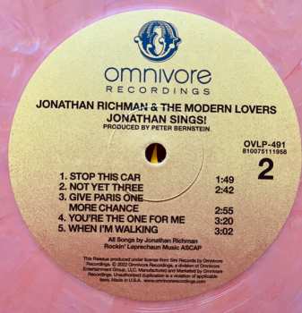 LP Jonathan Richman & The Modern Lovers: Jonathan Sings! LTD