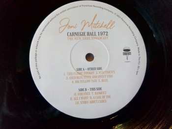 2LP Joni Mitchell: Carnegie Hall 1972 (The New York Broadcast)