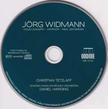 CD Sveriges Radios Symfoniorkester: Violin Concerto ∙ Antiphon ∙ Insel Der Sirenen
