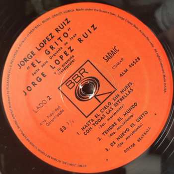 LP Jorge López Ruiz: El Grito (Suite Para Orquesta De Jazz) LTD