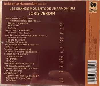 CD Joris Verdin: Les Grands Moments De L'Harmonium
