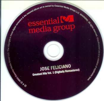 CD José Feliciano: Greatest Hits - Volume 1