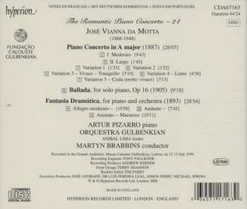 CD Gulbenkian Orchestra: Piano Concerto In A Major / Fantasia Dramática / Ballada, Op 16