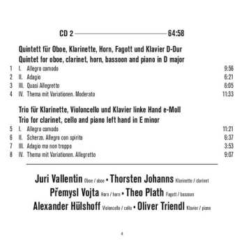 2CD Josef Labor: Quintet For Clarinet Op. 11 / Quintet In D / Clarinet Trios