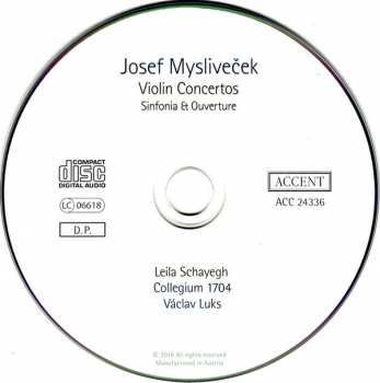 CD Collegium 1704: Violin Concertos, Sinfonia Et Ouverture