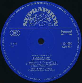 LP Antonín Dvořák: Mistři České Hudby