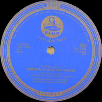 LP Josef Suk: Serenáda Pro Smyčce Es Dur