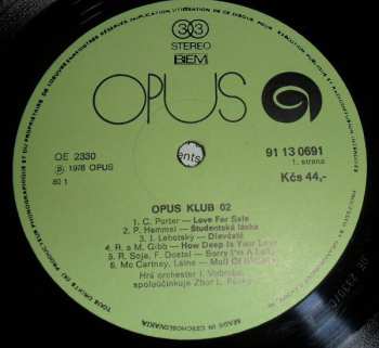 LP Orchestr Josefa Vobruby: Opus Club 02