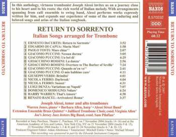 CD Joseph Alessi: Return To Sorrento - Italian Songs Arranged For Trombone