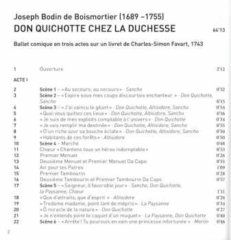 CD Hervé Niquet: Don Quichotte Chez La Duchesse
