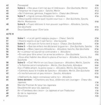 CD Hervé Niquet: Don Quichotte Chez La Duchesse