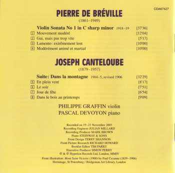 CD Joseph Canteloube: Music For Violin And Piano