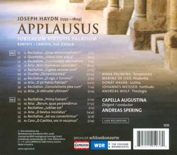 2CD/Doos Joseph Haydn: Applausus (Jubilaeum Virtutis Palatium), Kantate, Hob XXIVa:6