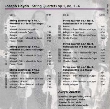 2CD Joseph Haydn: Auryn's Haydn: Op.1 (String Quartets • Vol. 1 of 14 Op. 1, No. 1 – 6)