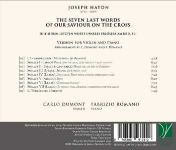 CD Joseph Haydn: The Seven Last Words Of Our Saviour On The Cross [Die Sieben Letzten Worte Unseres Erlösers Am Kreuze] (Version For Violin And Piano)