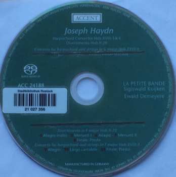 SACD Joseph Haydn: Harpsichord Concertos In F And G / Divertimento In F