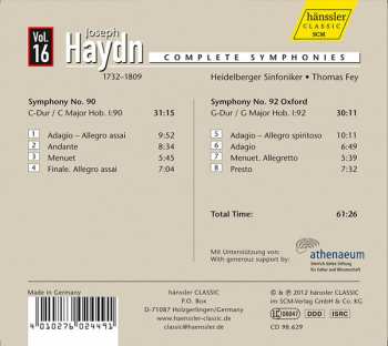 CD Joseph Haydn: Complete Symphonies No. 90 / No. 92 "Oxford"
