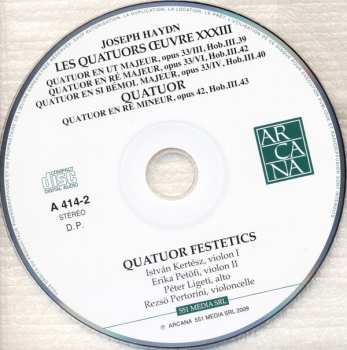2CD Joseph Haydn: Les Quatuors Œuvres 33 & 42