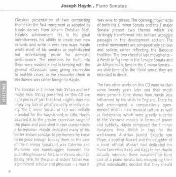 CD Joseph Haydn: Piano Sonatas