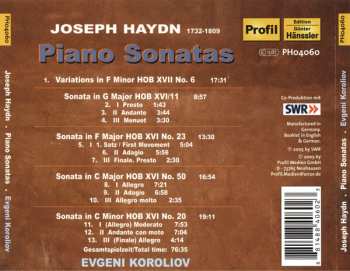 CD Joseph Haydn: Piano Sonatas